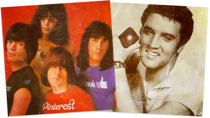 Illustration for article titled These Photoshopped Instagrams of Dead Rock Stars Are Damn Good